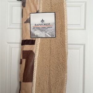 Rainforest Reversible Sherpa Throw Blanket